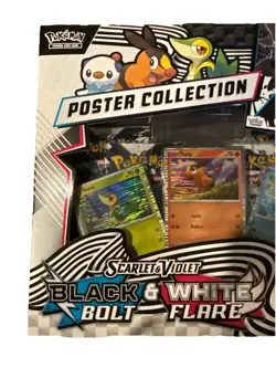 Pokemon TCG Scarlet & Violet Black Bolt Whilte Flair Unova Poster Collection Box - Image 2