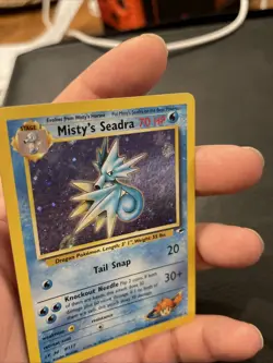 Pokemon TCG Misty's Seadra Holo Rare Gym Heroes 9/132 WOTC LP - Image 2