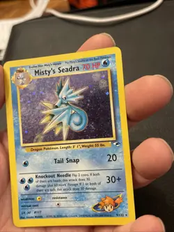Pokemon TCG Misty's Seadra Holo Rare Gym Heroes 9/132 WOTC LP - Image 3