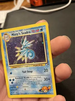 Pokemon TCG Misty's Seadra Holo Rare Gym Heroes 9/132 WOTC LP - Image 4
