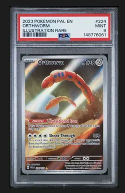 2023 POKEMON PAL EN-PALDEA EVOLVED ILLUSTRATION RARE #224 ORTHWORM PSA 9 - Image 1