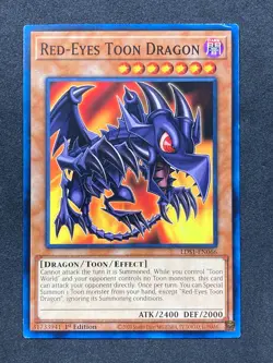 Yugioh - Red Eyes Toon Dragon LDS1-EN066 1st Common MP/LP - Image 1
