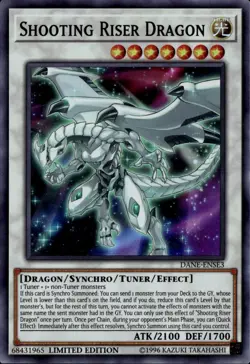 YuGiOh Dark Neostorm #DANE-ENSE3 Shooting Riser Dragon Super Rare - Image 1