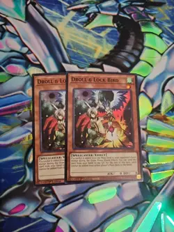 Yu-Gi-Oh! 2X Droll & Lock Bird L5DD-ENC04 1st Edition NM - Image 1