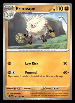 Primeape Uncommon 107/193 SV02: Paldea Evolved Pokemon Card - Image 1