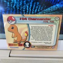 Pokemon TCG - TOPPS #04 CHARMANDER - Type Fire Rare NM - Image 3