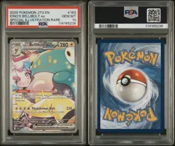 2025 Pokemon JTG EN IONO’S BELLIBOLT #183 Special Illustration Rare PSA 10 - Image 3