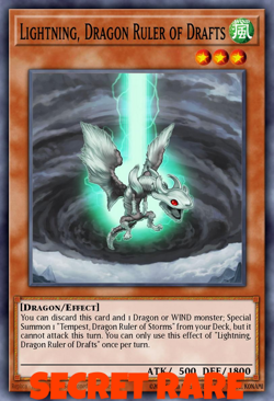 Lightning, Dragon Ruler of Drafts BLMM-EN124 1st ED Yu-Gi-Oh! SECRET RARE - Image 1