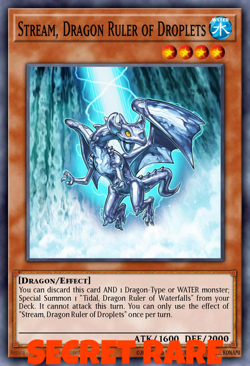 Stream, Dragon Ruler of Droplets BLMM-EN122 1st ED Yu-Gi-Oh! SECRET RARE - Image 1