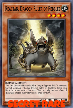 Reactan, Dragon Ruler of Pebbles BLMM-EN121 1st ED Yu-Gi-Oh! SECRET RARE - Image 1