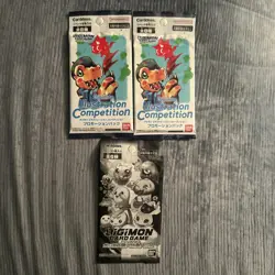 Japanese Digimon ILLUSTRATION COMPETITION Promo Pack Sealed + Single Card Pack - Image 1