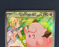 Pokemon Card Lillies Clefairy EX 184/159 Journey Together, English Edition M/NM - Image 3