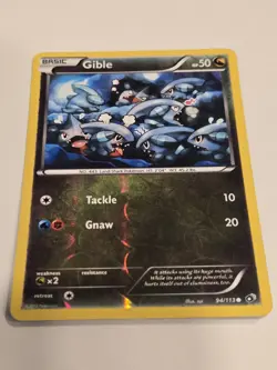 Gible Reverse Holo 94/113 Pokemon 2013 Legendary Treasures Pokemon Card MP LP - Image 2