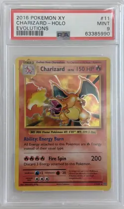 Charizard 11/108 XY Evolutions Holo 2016 PSA 9 Pokemon Card MINT - Image 1
