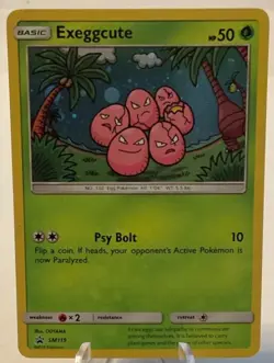 Pokemon TCG Exeggcute SM119 Promo Holo Basic 50 HP Card English - Image 1