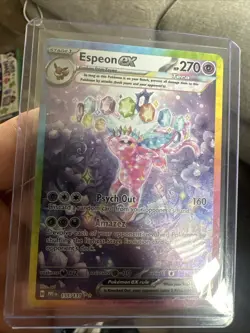 Pokemon TCG Espeon EX Prismatic Evolutions Holo Card 155/131 Near Mint Condition - Image 1