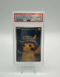 Pokemon Pikachu With Grey Felt Hat SVP 085 Van Gogh Promo Card - PSA 10 - Image 1