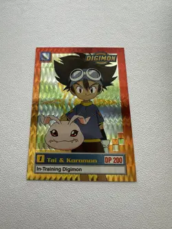 2000 Upper Deck Digimon Holo Tai and Koromon 4 of 34 Trading Card - Image 2