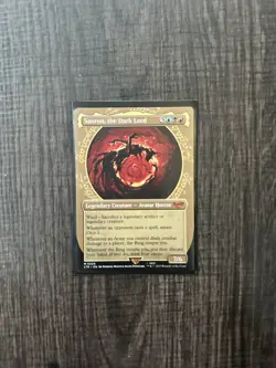Wizards of the Coast MTG Sauron, the Dark Lord Mythic Showcase LotR Card - Image 1