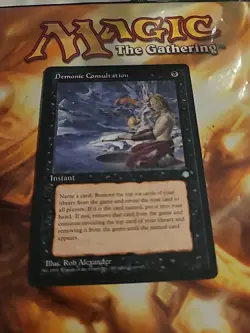 MTG Magic the Gathering - Demonic Consultation - Ice Age - LP - Image 1