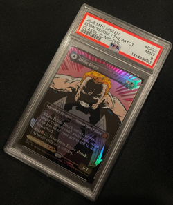Eddie Brock/Venom, Lethal Protector - MtG Spiderman Borderless Foil 0233 - PSA 9 - Image 1
