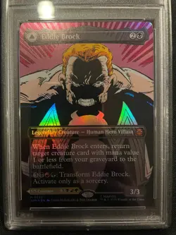 Eddie Brock/Venom, Lethal Protector - MtG Spiderman Borderless Foil 0233 - PSA 9 - Image 2