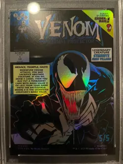 Eddie Brock/Venom, Lethal Protector - MtG Spiderman Borderless Foil 0233 - PSA 9 - Image 3