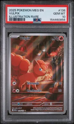 2025 POKEMON MEG EN-MEGA EVOLUTION ILLUSTRATION RARE #138 VULPIX PSA 10 - Image 1
