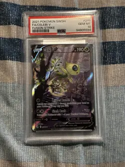 Celebi v 245/264 Alt Art Ultra Rare Fusion Strike 2021 Pokemon PSA 10 Gem Mint - Image 1