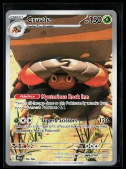 Crustle 186/182 Illustration Rare Destined Rivals Pokemon NM - Image 1