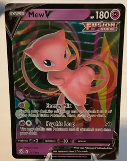 Pokemon TCG Mew V Fusion Strike 113/264 Ultra Rare Holo Basic 180 HP English - Image 1