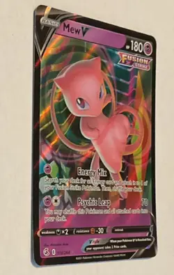 Pokemon TCG Mew V Fusion Strike 113/264 Ultra Rare Holo Basic 180 HP English - Image 3