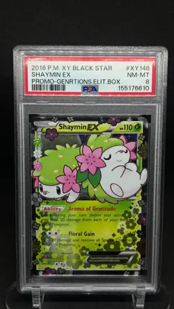 Pokemon Shaymin EX XY Black Star Promo #XY148 PSA 8 Generations Elite Box - Image 1