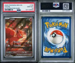 2025 POKEMON MEG EN-MEGA EVOLUTION ILLUSTRATION RARE #138 VULPIX PSA 10 - Image 3