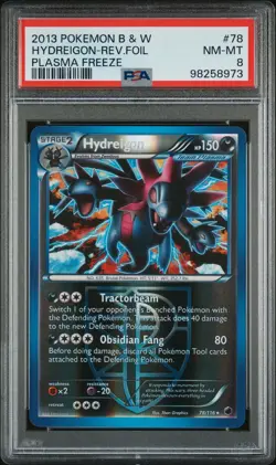Hydreigon 2013 Plasma Freeze #78/116 Pokemon Reverse Holo PSA 8 - Image 1