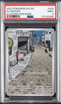 2023 POKEMON SVI EN-SCARLET & VIOLET ILLUSTRATION RARE #204 SLOWPOKE PSA 9 - Image 1