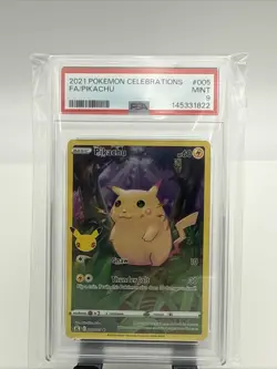 Pokemon Pikachu 005/025 Celebrations Holo PSA 9 - Image 1