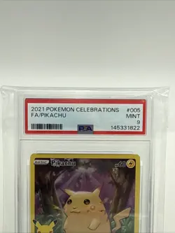Pokemon Pikachu 005/025 Celebrations Holo PSA 9 - Image 3