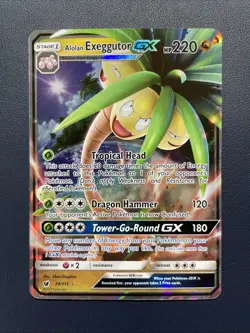 1x ALOLAN EXEGGUTOR GX 74/111 HOLO RARE GX CRIMSON INVASION POKEMON MP toploaded - Image 1