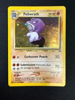 Poliwrath - 9/75 - Holo Rare - Unlimited Edition Neo Discovery - Pokemon (MP) - Image 1