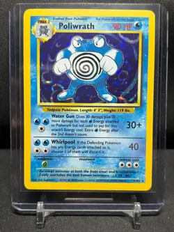 Poliwrath 13/102 Holo Rare Pokemon 1999 Unlimited Base Set LP - Image 1