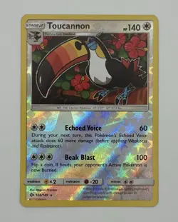 Pokemon SM Base Set #108/149 Toucannon Reverse Holo NM - Image 1