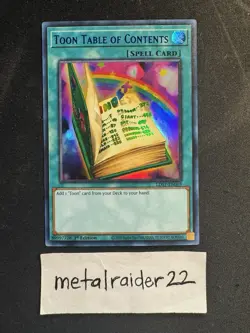 Yugioh Toon Table of Contents (Blue) LDS1-EN069 Legendary Duelists 1st Ed NM - Image 1