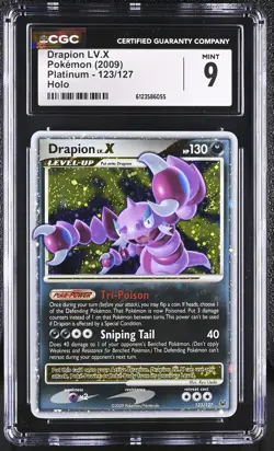 CGC 9 MINT Drapion LV.X 2009 Platinum 123/127 Holo Pokemon Card - Image 1