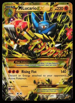 M Lucario EX 113/111 Secret Rare Holo XY Furious Fists Pokemon Card - Image 1