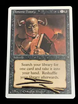1994 MTG - Revised(3RD) - DEMONIC TUTOR - Vintage Rare Shadow Signed - NM/M - Image 1
