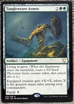 Tangleweave Armor (026) Phyrexia: All Will Be One Commander ONC MTG Magic - Image 1