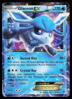 Glaceon EX 20/124 Holo Rare Fates Collide Pokemon Card - Image 1