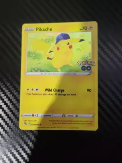 Pokemon Pikachu GO 028/078 Basic 70 HP Holo Rare Wild Charge Card - Image 1