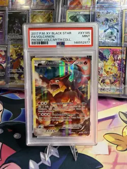 POKEMON VOLCANION FULL ART BLACK STAR PROMO XY185 HOLO PSA 9 - Image 1